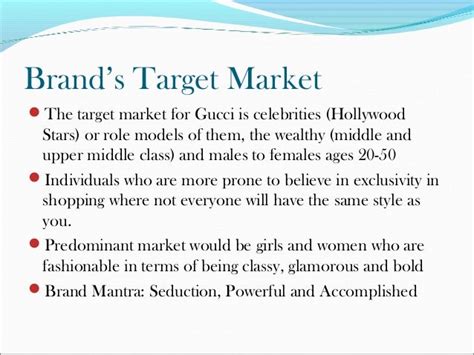 gucci perfume target market|gucci's target market.